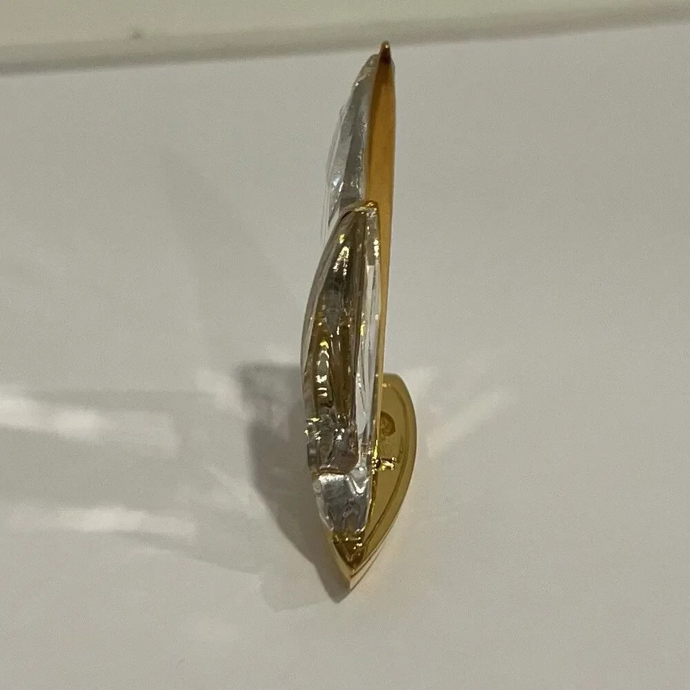 Swarovski Crystal Memories Sailboat Gold Tone Mini Boat Figurine 1.75”